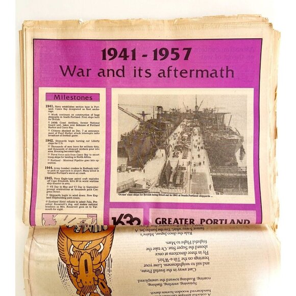 Portland Maine 350th Anniversary Newspaper 1982 Complete Vintage Press Herald - Picture 7 of 11